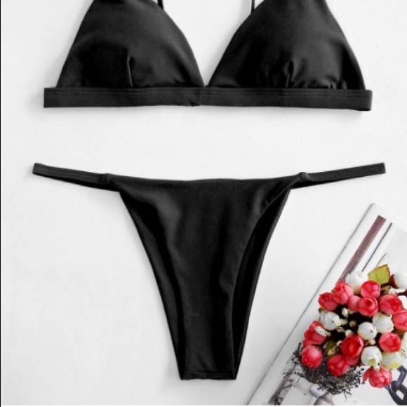 *ZAFUL NWOT*  black bikini set - Picture 6 of 6